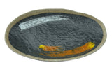 9-1/2 x5-3/8" Melamine Oval Plate, Brush Painting