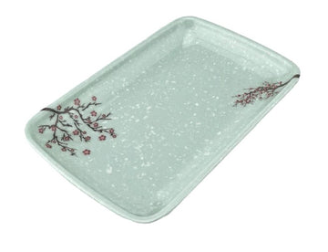 Melamine Rectangular Plate6-1/2", Plum Blossom