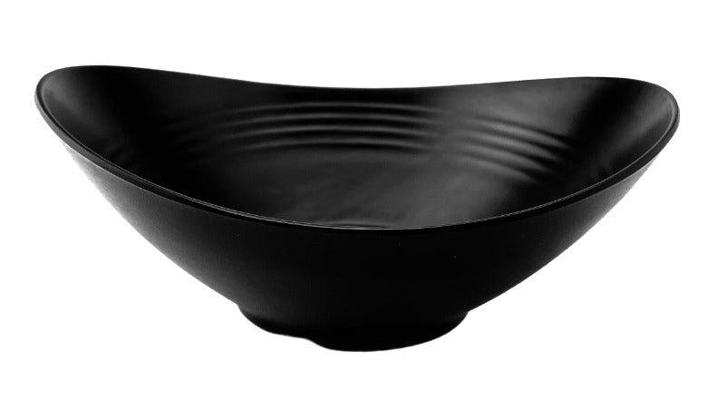 Melamine Oval Bowl 7-1/4", Matte Black