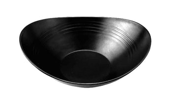 Melamine Oval Bowl 7-1/4", Matte Black