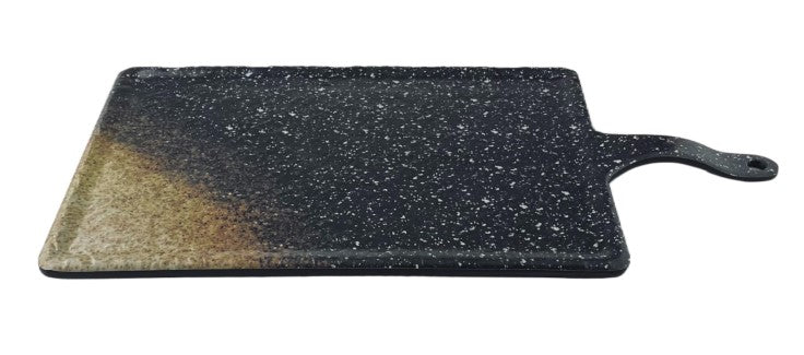 17-1/2x8-3/4" -Melamine Rectangular Plate w/Handle, Soil Porcelain