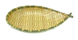 10⅜″ Bamboo-Pattern Melamine Drop-Shaped Tempura Plate