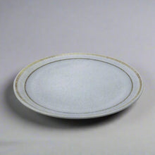 12″ Blue Striped Stone Melamine Round Plate