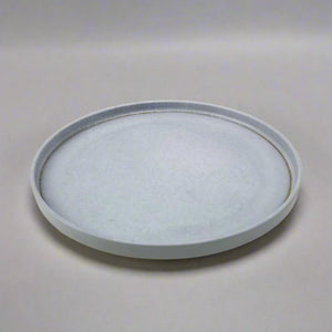 10"D x 1"H Round. Flat PLATE  Blue Striped Stone