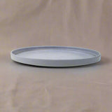 10"D x 1"H Round. Flat PLATE  Blue Striped Stone