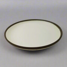 7½″ Cream Melamine Round Plate — Brown Rim