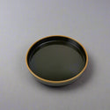 Black & Orange-Rim Round Melamine Plate — 9⅞ in
