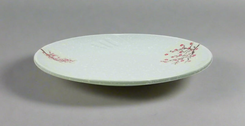 12″ Mint Green Floral Melamine Round Plate