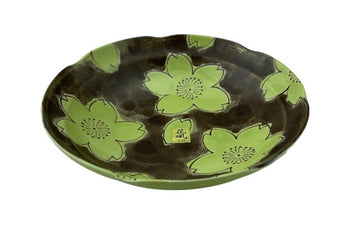 Porcelain Round Bowl, 8"D Flower