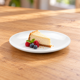 10½″ White Ceramic Round Plate — dessert serving