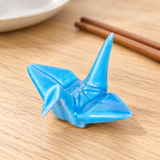 A11885-BL crane chopstick rest in a table setting