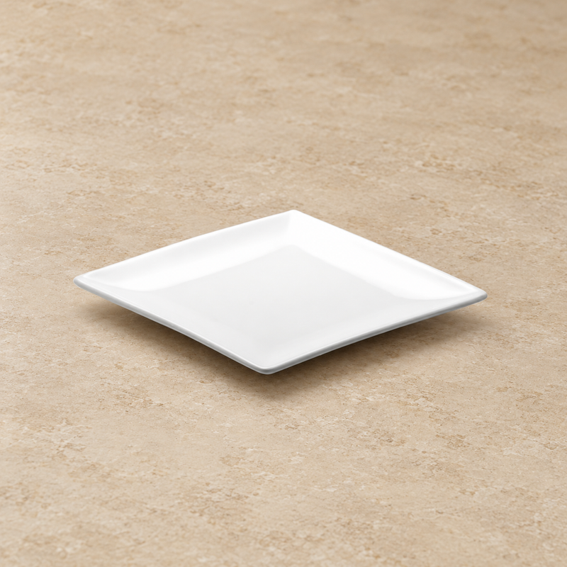 A12555 retained white plate tabletop setting