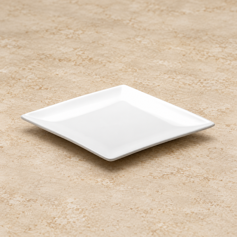 A12556 retained white plate tabletop setting
