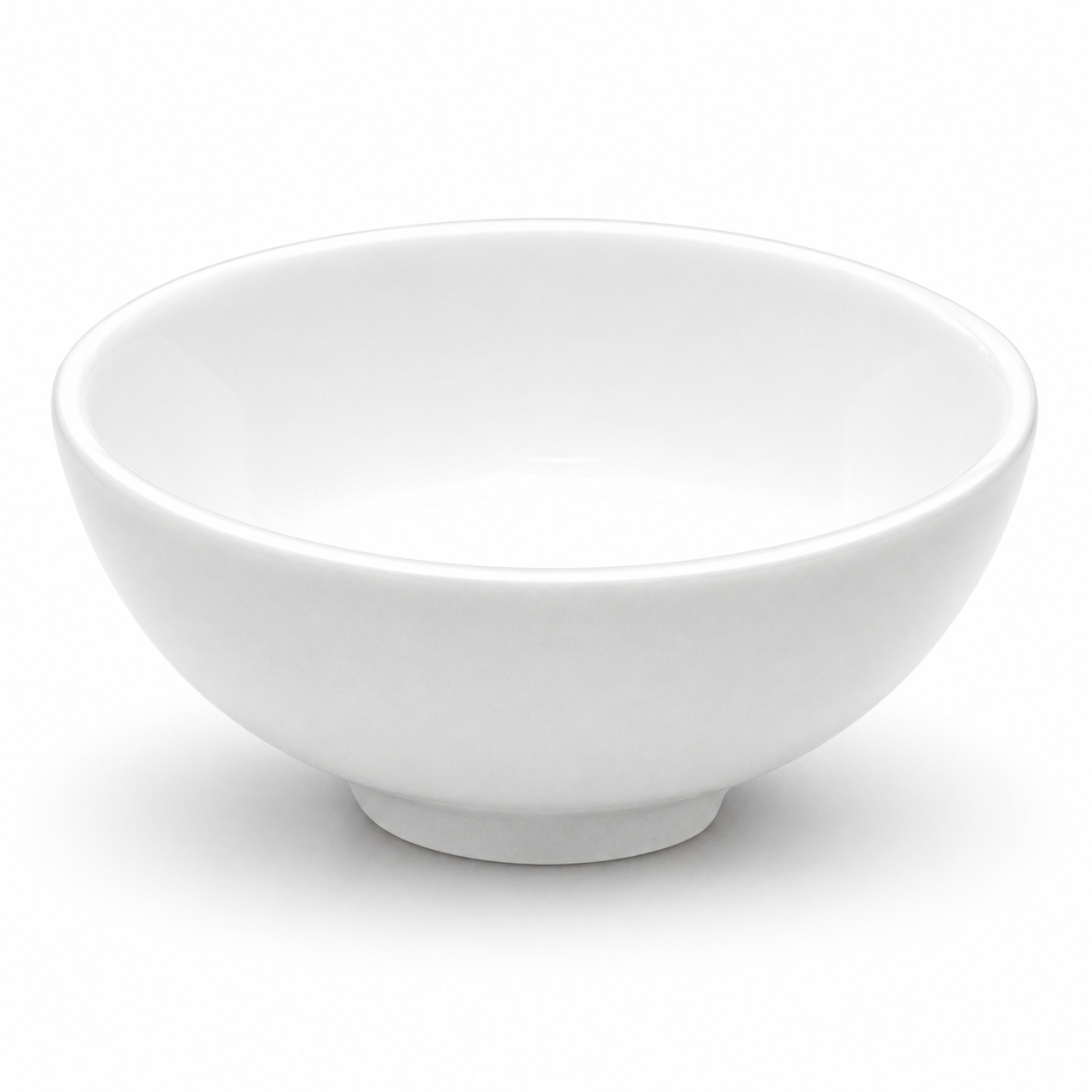 A14312 3"Dx1.5"H Round Shallow Bowl, White Ceramic — studio view