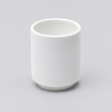 A3912 plain white sake cup viewed from an elevated angle