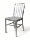 Aluminum Navy-Style Restaurant Chair in Brushed Aluminum