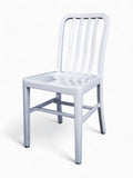 Aluminum Navy-Style Restaurant Chair in White