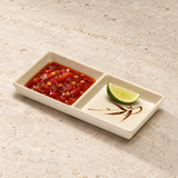 327-J Autumn Grass melamine second serving setting; food and accessories shown separately