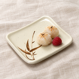 506-J Autumn Grass melamine second serving setting; food and accessories shown separately
