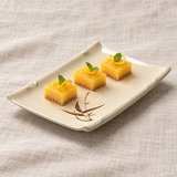 507-J Autumn Grass melamine second serving setting; food and accessories shown separately