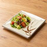 508-J Autumn Grass melamine second serving setting; food and accessories shown separately
