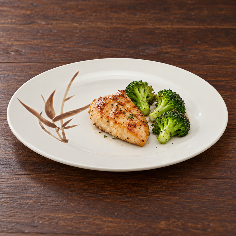 810A-J Autumn Grass melamine — build a composed main course