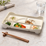 MZ14-J Autumn Grass melamine second serving setting; food and accessories shown separately
