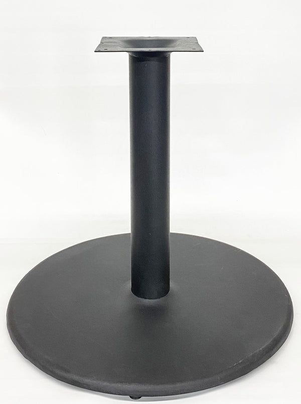 Black Cast Iron Round Table Base, 30" – 28" Dining Height