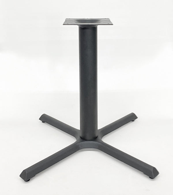 Black Cast Iron Cross Table Base – 28" Dining Height