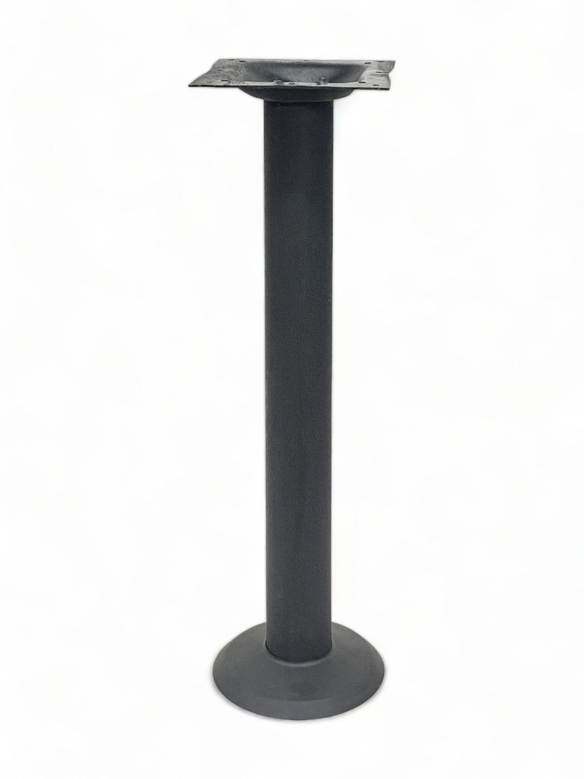 Black Cast Iron Bolt-Down Table Base with Cover – BDB – 28-inch dining height