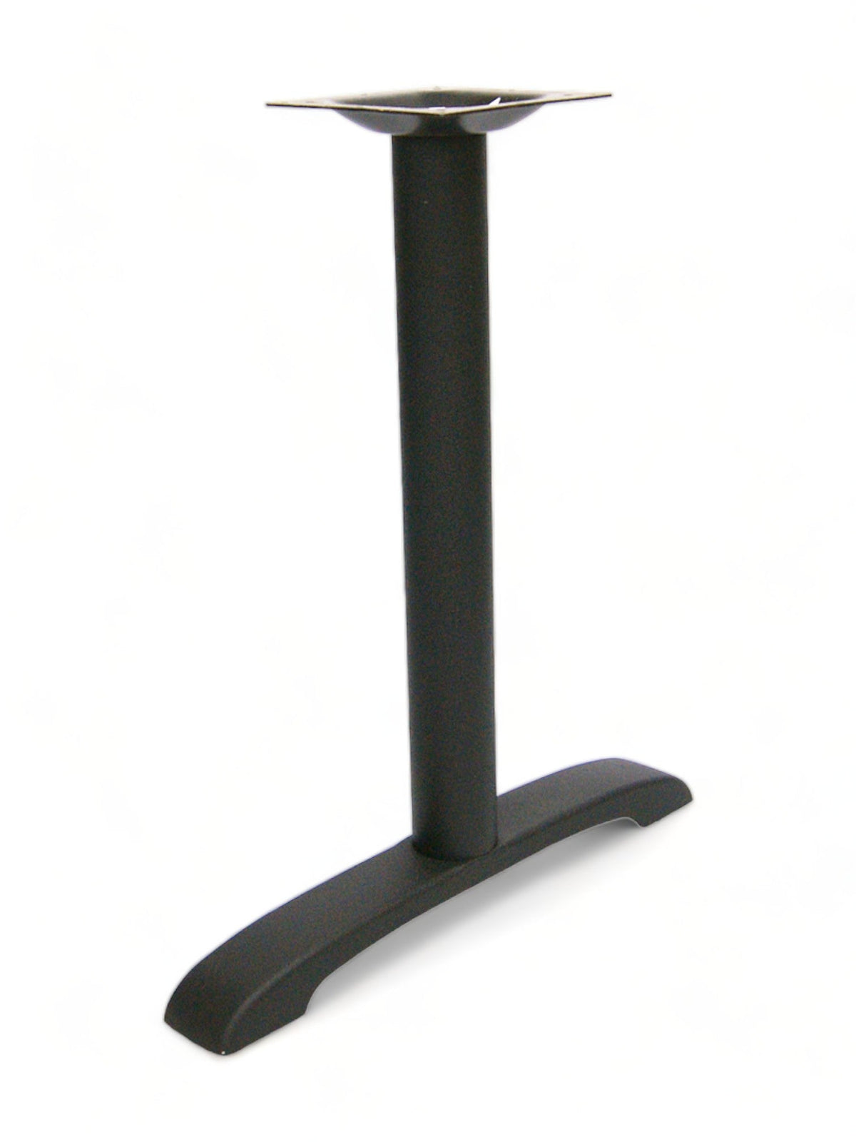 Black cast iron heavy-duty t table base, 28-inch height