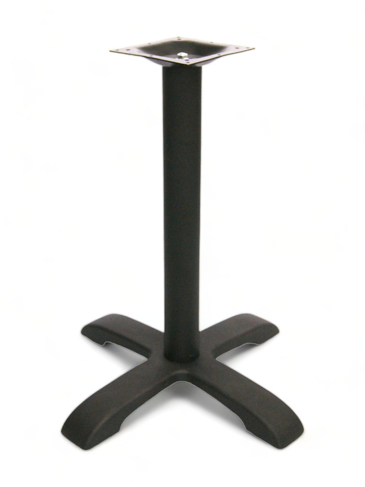 Black cast iron heavy-duty 4-prong table base, 28-inch height