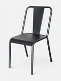 Black Metal Stackable Restaurant Patio Chair