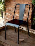 Black Metal Stackable Restaurant Patio Chair