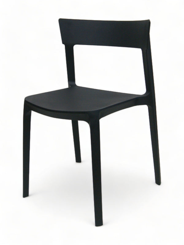 Stackable Open-Back Plastic Restaurant Chair