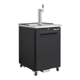 Blue Air BLKC23-1B-HC 23" Black Keg Cooler - Solid Door
