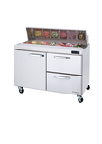 Blue Air BLPT48-D2R-HC 48" Stainless Steel Sandwich Prep Refrigerator - 2 Drawers 1 Door (L)