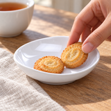 19045WT white melamine dish during serving; food, cup and other scene accessories are not included.