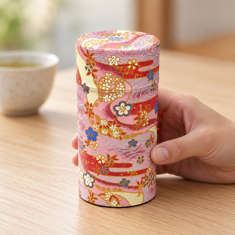 20208p — Holding the decorated canister