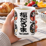 MN70-DRM Daruma teacup in a hand-held tea setting; contextual accessories not included.