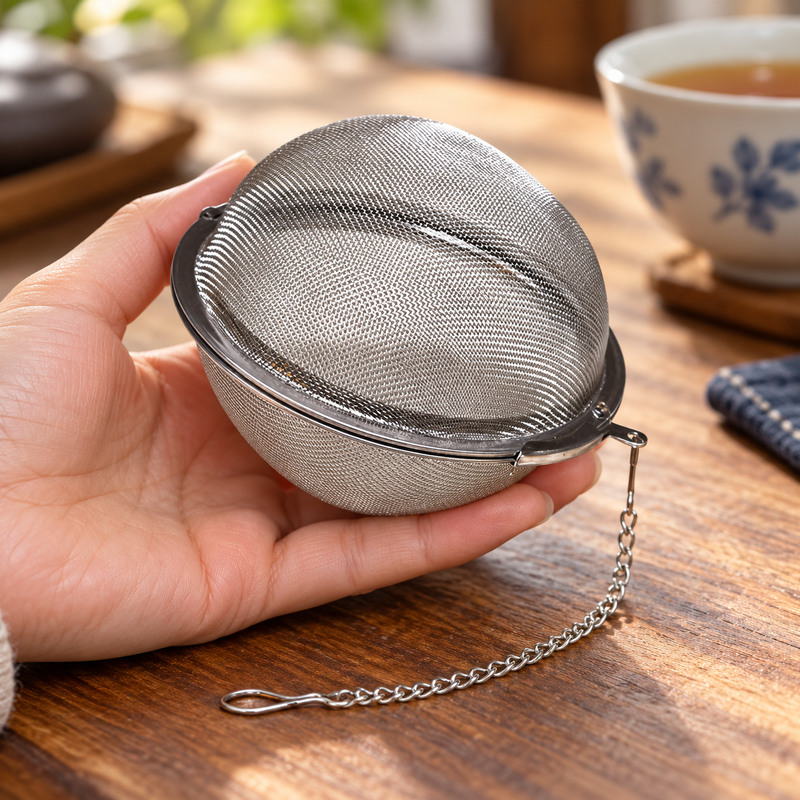 ts85-r — The closed mesh infuser in hand