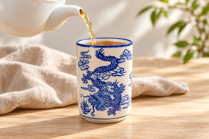 sf71-5092 — Pouring tea into the tall cup