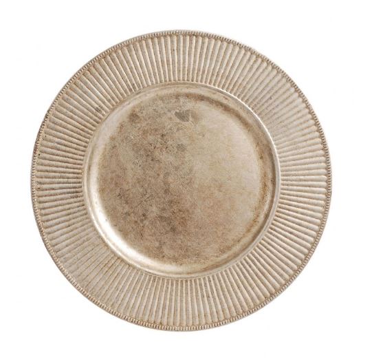 13” Antique Silver Radiant Charger Plate – Set of 24