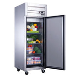 D28AR Single Door Top Mount Refrigerator Stainless Steel