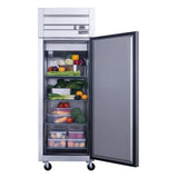 D28AR Single Door Top Mount Refrigerator Stainless Steel