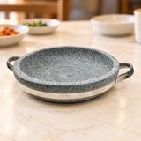 DH-STPD22 grey stone casserole pan on a light dining tabletop