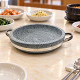 DH-STPD26 grey stone casserole pan on a light dining tabletop