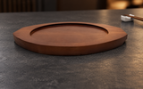 DH-WB24 wooden serving base on a dark dining tabletop; pan not included