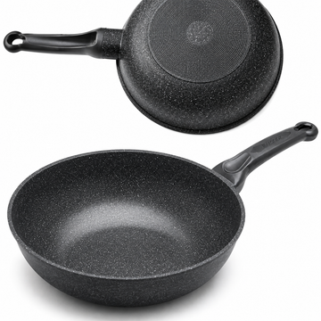 Marble Cast Wok Pan 11"