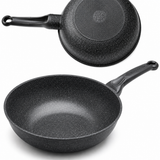 Marble Cast Wok Pan 11"